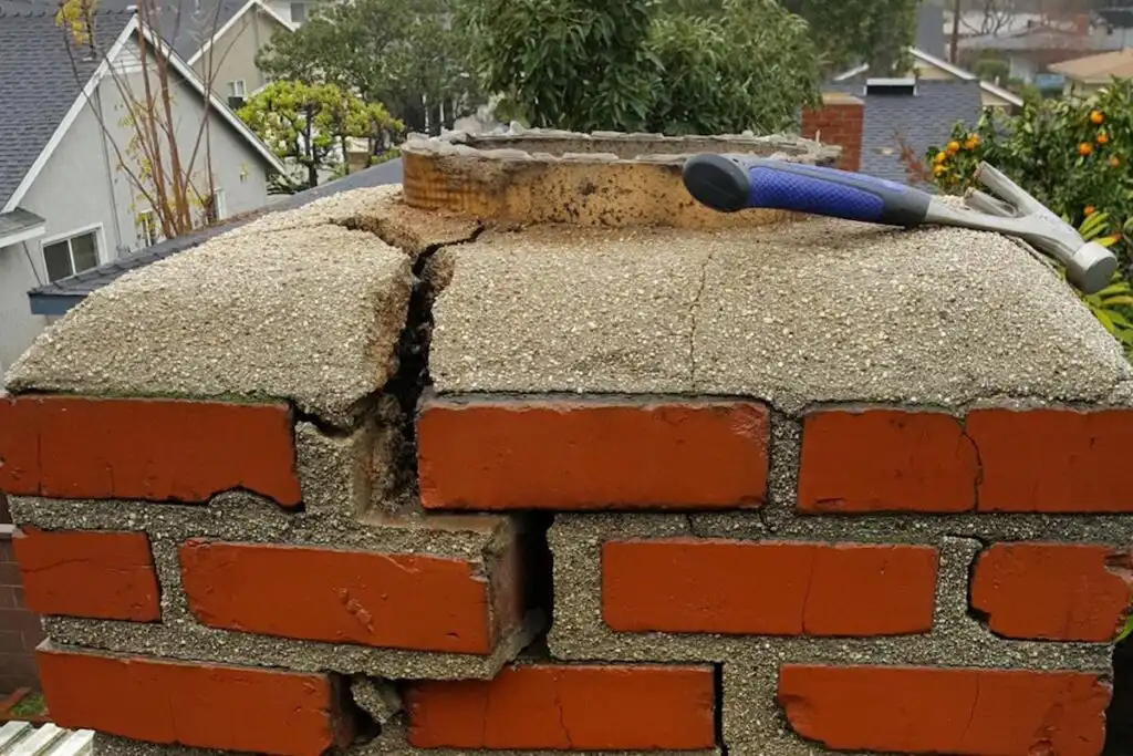 homeguide-chimney-crown-structural-damage-with-missing-pieces